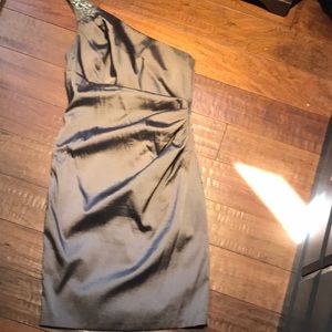 One Shoulder bejewelled cocktail dress